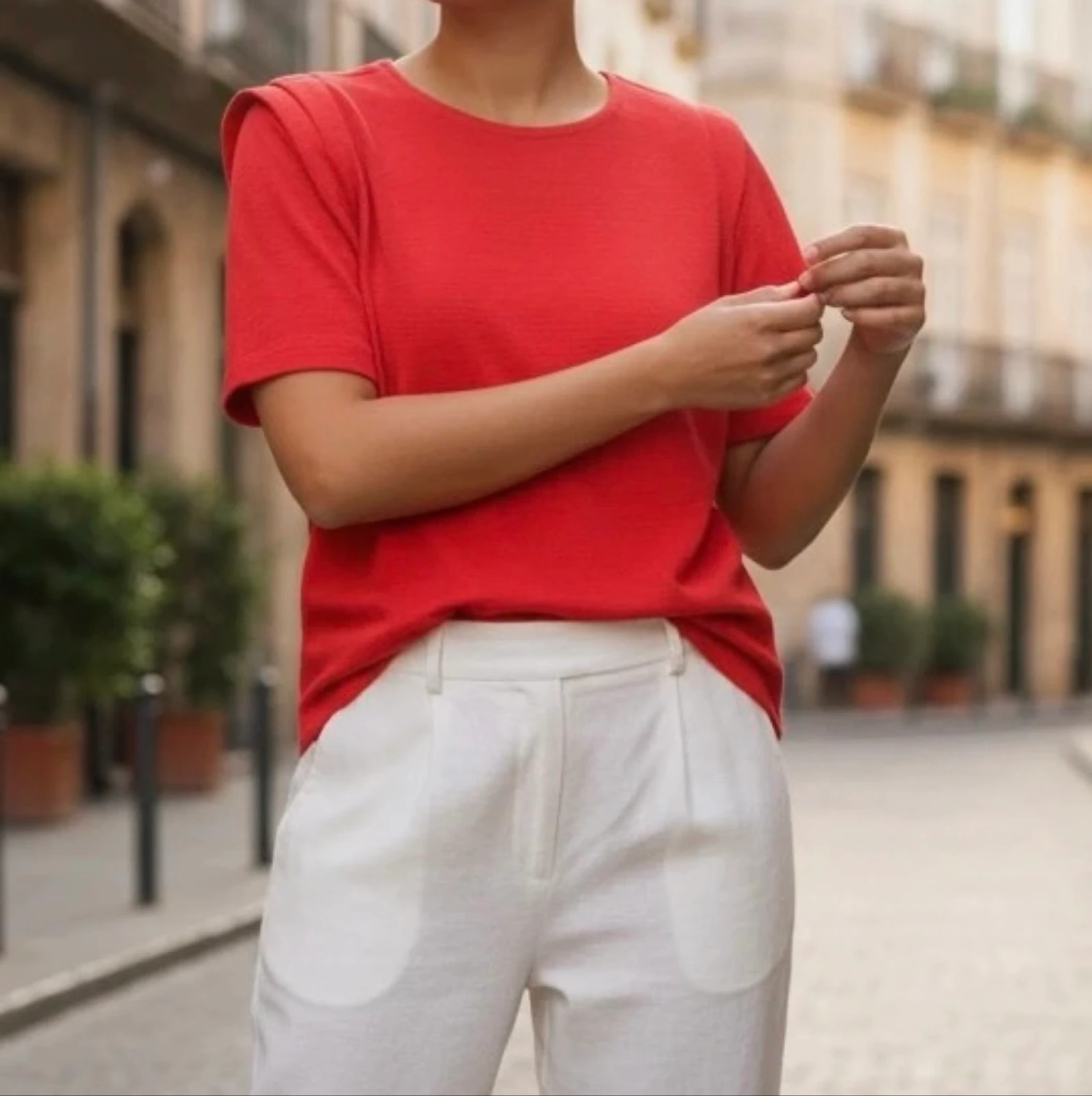 Top Zara Basic corail neuf avec étiquette – L